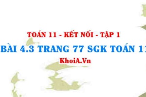 Bài 4.3 trang 77 SGK Toán 11 tập 1 Kết nối tri thức